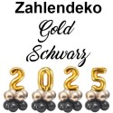 Zahlendekoration Silvester 2025, 36cm große Zahlen in Gold zum Selbermachen