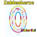 Zahlenkerze 0, Colorful