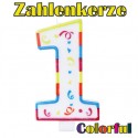 Zahlenkerze 1, Colorful