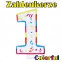 Zahlenkerze 1, Colorful