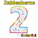 Zahlenkerze 2, Colorful