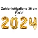 Zahlendekoration Silvester 2024, 36cm große Zahlen in Gold