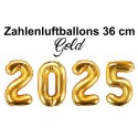 Zahlendekoration Silvester 2025, 36cm große Zahlen in Gold
