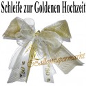 Hochzeitsschleife, Hochzeitsdeko-Zierschleife, Goldene Hochzeit