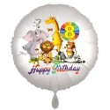 Zootiere Luftballon zum 8. Geburtstag mit Helium-Ballongas