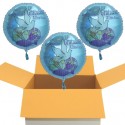 Zur Konfirmation Gratulation - Alles Gute! 3 Stück Luftballons aus Folie, türkis, mit Helium