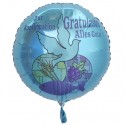 Zur Konfirmation Gratulation - Alles Gute! Luftballon aus Folie, türkis, ohne Helium