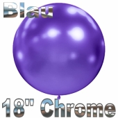 Luftballon in Chrome Blau 45 cm, 1 Stück