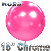 Luftballon in Chrome Rosa 45 cm, 1 Stück