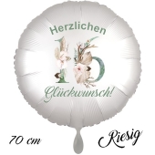 Großer Luftballon zum 16. Geburtstag, Herzlichen Glückwunsch - Boho