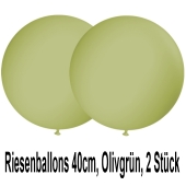 Luftballons 40 cm, Olivgrün, 2 Stück