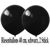 Luftballons 40 cm, Schwarz, 2 Stück