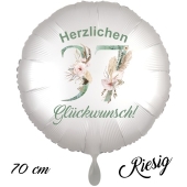 Großer Luftballon zum 37. Geburtstag, Herzlichen Glückwunsch - Boho