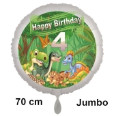 Dinosaurier Luftballon Zahl 4 zum 4. Geburtstag, 70 cm