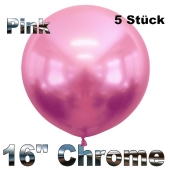 Luftballons in Chrome Pink 40 cm, 5 Stück