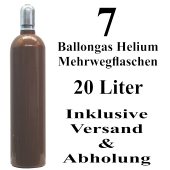 7 Ballongas Helium 20 Liter Mehrwegflaschen