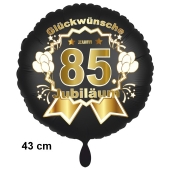 Luftballon aus Folie zum 85. Jahrestag und Jubiläum, 43 cm, schwarz, inklusive Helium