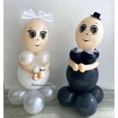 Brautpaar aus Luftballons