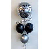 Orbz Luftballon Happy Birthday und Geburtstagszahl