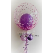Bubbles Ballon Happy Birthday ( auch als Geldgeschenk )
