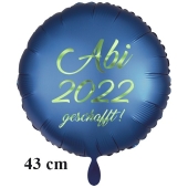 Abi 2022 geschafft! Blauer Luftballon mit Helium