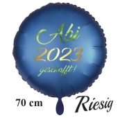 Abi 2023 geschafft! Großer blauer Luftballon mit Helium
