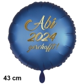 Abi 2024 geschafft! Blauer Luftballon mit Helium