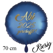 Abi 2025 geschafft! Großer blauer Luftballon mit Helium
