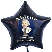 Abitur endlich geschafft! Schwarzer Sternluftballon aus Folie