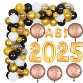 Abitur Party Deko Set Gold-Roségold 94-teilig