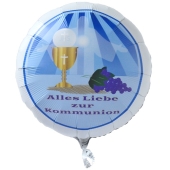 Alles Liebe zur Kommunion Luftballon aus Folie mit Ballongas