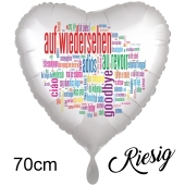 Auf Wiedersehen. Herzluftballon. 70 cm inklusive Helium