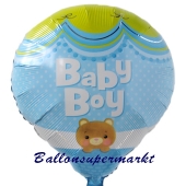 Baby Boy Heißluftballon, Babyparty, Geburt, Taufe, Luftballon aus Folie mit ballongas Helium