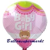 Baby Girl Heißluftballon, Babyparty, Geburt, Taufe, Luftballon aus Folie mit ballongas Helium