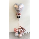 Ballon-Bouquet mit Zahlen Herzlichen Glückwunsch