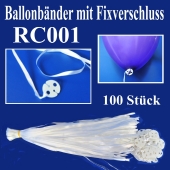 Ballonbänder mit Patent-Fixverschluessen, RC001, 100 Stück