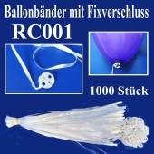 Ballonbänder mit Patent-Fixverschluessen, RC001, 1000 Stück