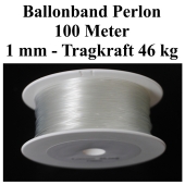 Ballonband Perlon, 100 Meter, Tragkraft 46 kg, 1mm, Band für Luftballons