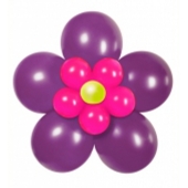 Ballondeko-Set Flower, Violett