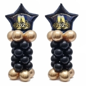 Ballondeko zu Silvester in Schwarz-Gold