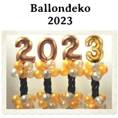 Dekoration Silvester, Tischdekoration, Ballondeko 2023