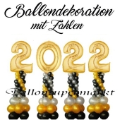 Ballondekoration Silvester "2022"