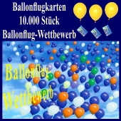 Ballonflugkarten, Ballonflug-Wettbewerb, Weitflug-Ballonkarten, Ballonmassenstart Postkarten, Karten für Luftballons, 10000 Stück