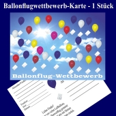 Ballonflugwettbewerbkarte, Postkarte für Luftballons, Ballonweitflug, Ballonmassenstartkarte