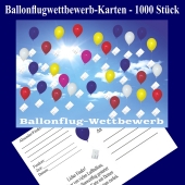 Ballonflugwettbewerbkarten, Postkarten für Luftballons, Ballonweitflug, Ballonmassenstartkarten, 1000 Stück