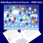 Ballonflugwettbewerbkarten, Postkarten für Luftballons, Ballonweitflug, Ballonmassenstartkarten, 10000 Stück