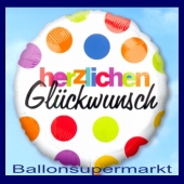 Ballongrüße, Glückwünsche: Luftballon mit Helium, Herzlichen Glückwunsch