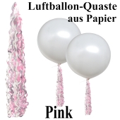 Ballonquaste aus Papier Pink