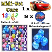 Ballons Helium Midi Set Dekoration Cars