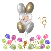 Bouquet Heliumballons zum 18. Geburtstag